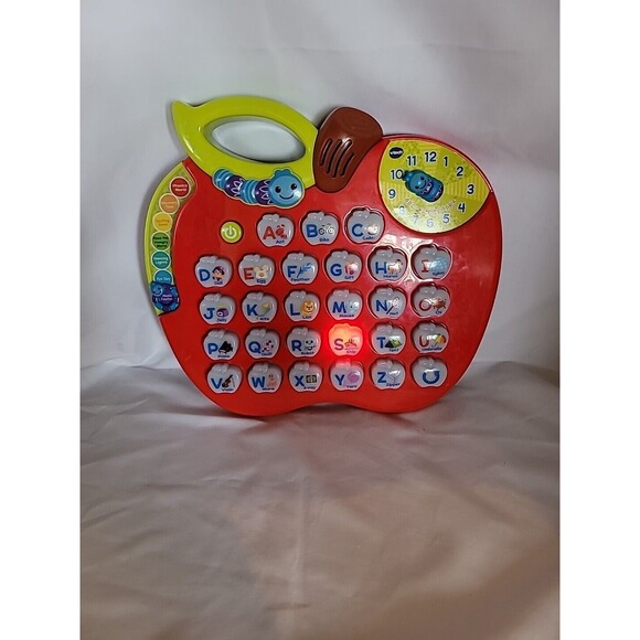 VTech Alphabet Red Apple ABC Learning Toy Preschool Letters Music & Lights Works - Picture 2 of 13